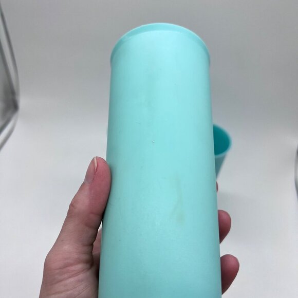 Vintage Tupperware Nesting Tumblers Blue Set of 3 60s Midcentury USA - Picture 9 of 10
